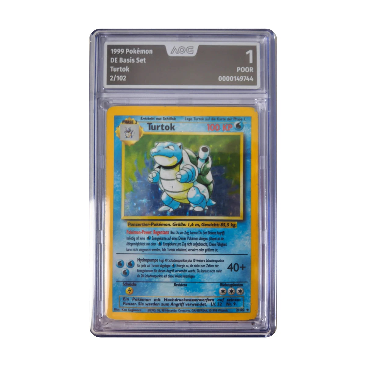 Pokémon - Tortank Holo #2/102 (Basis Set) – AOG 1 Poor