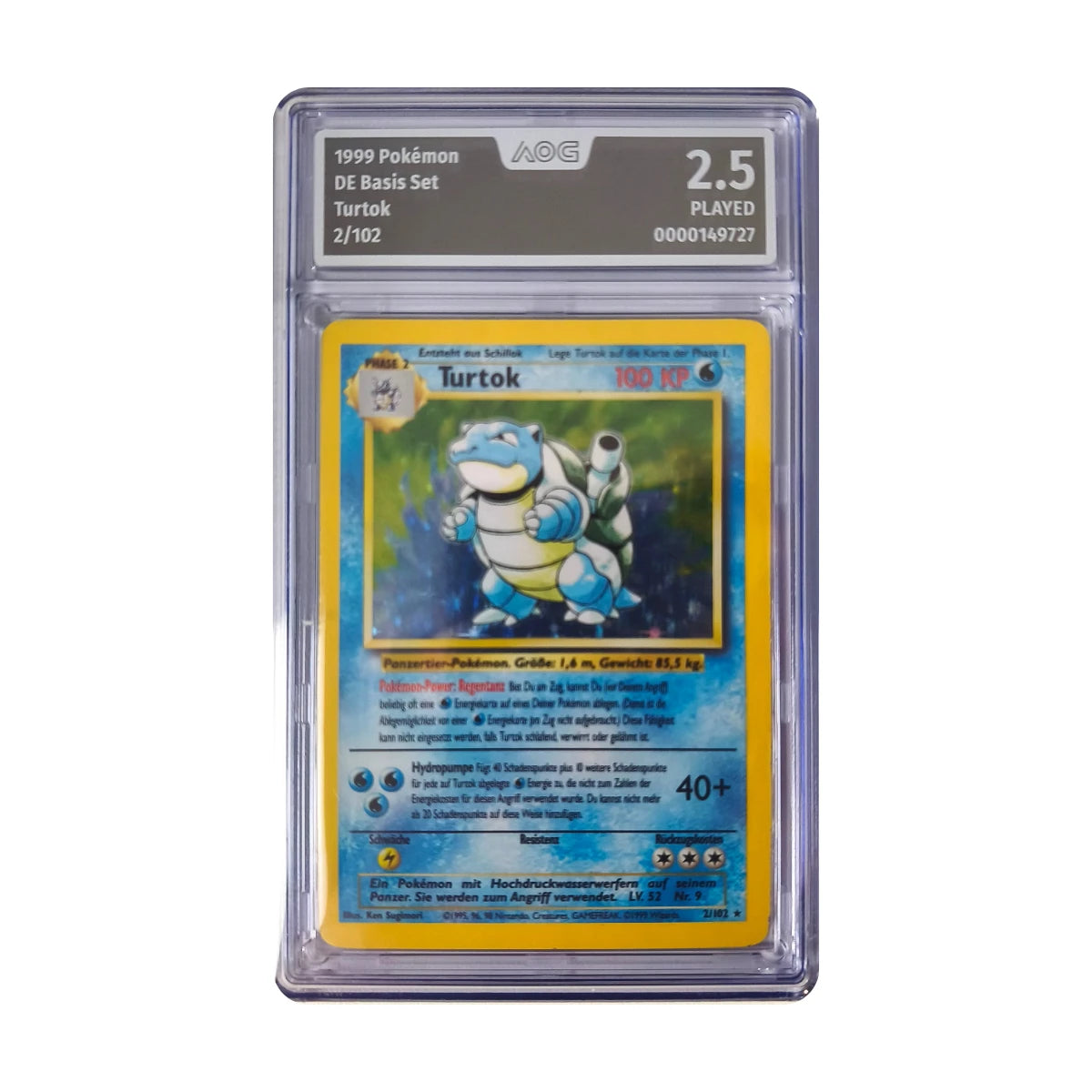 Pokémon - Turtok Holo #2/102 (Basis Set) – AOG 2.5 Jouée