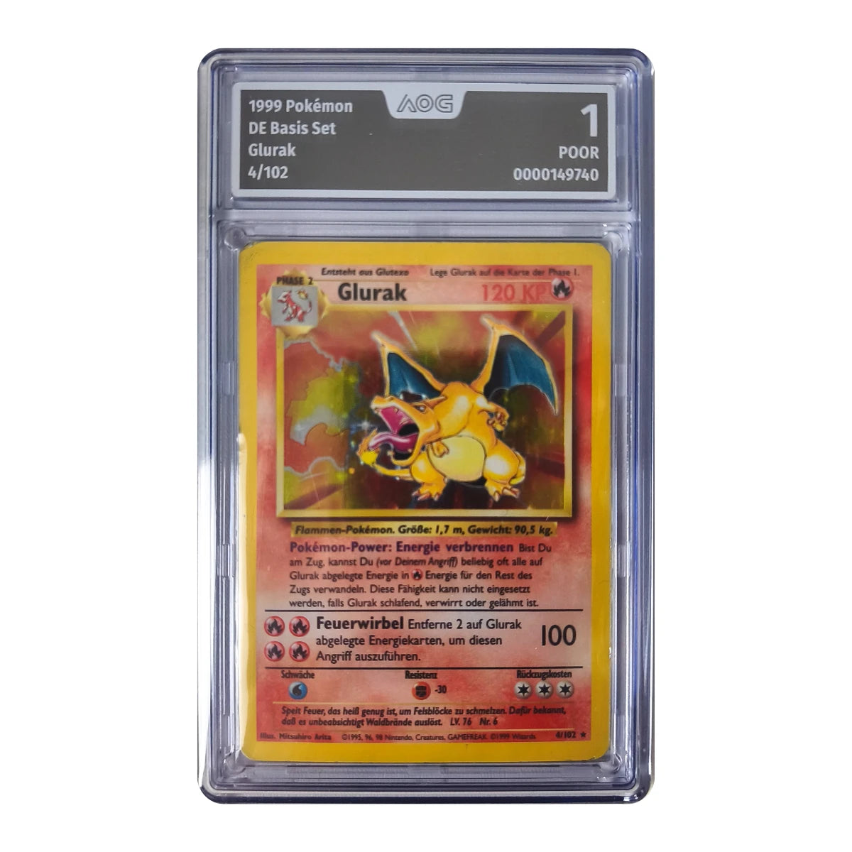 Pokémon - Glurak Holo #4/102 (Basis Set) – AOG 1 Poor