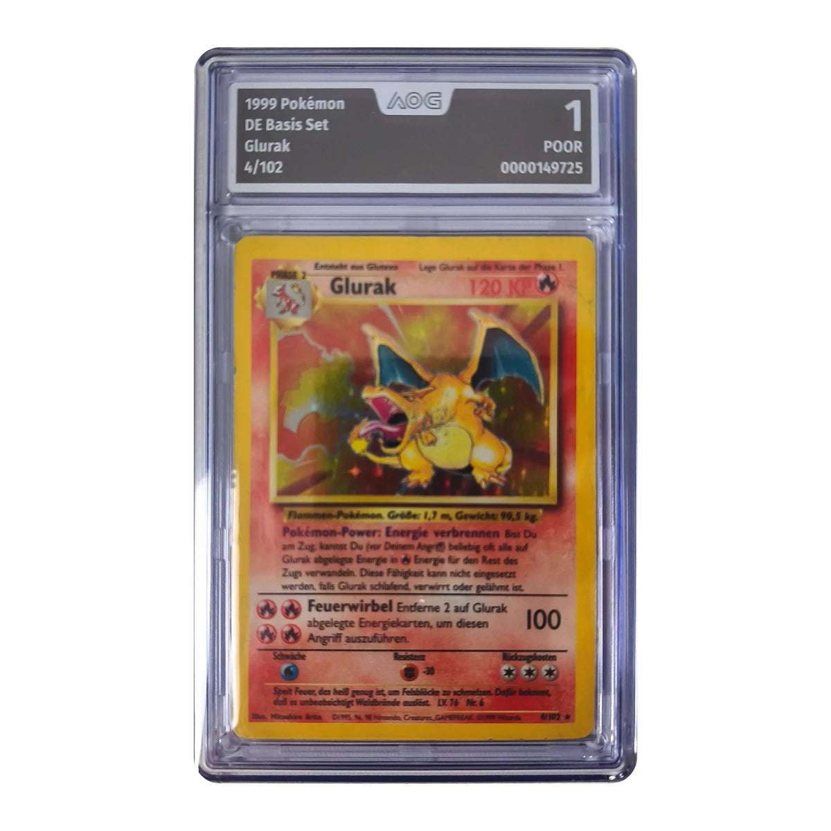 Pokémon - Glurak Holo #4/102 (Basis Set) – AOG 1 Poor