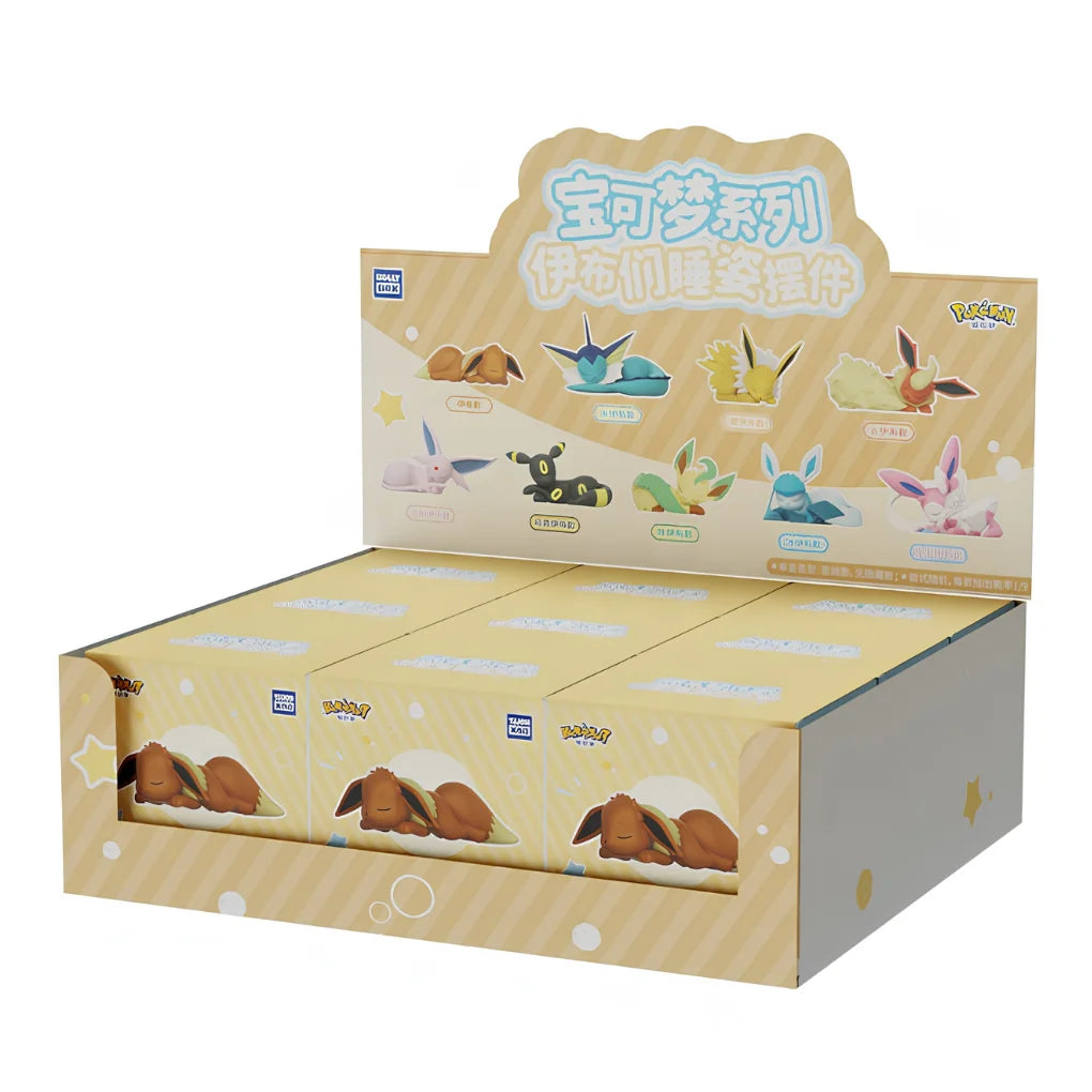 Pokémon Eeveelutions Sleeping Series Blind Box CASE – Eevee & Evolutions Collectible Figure