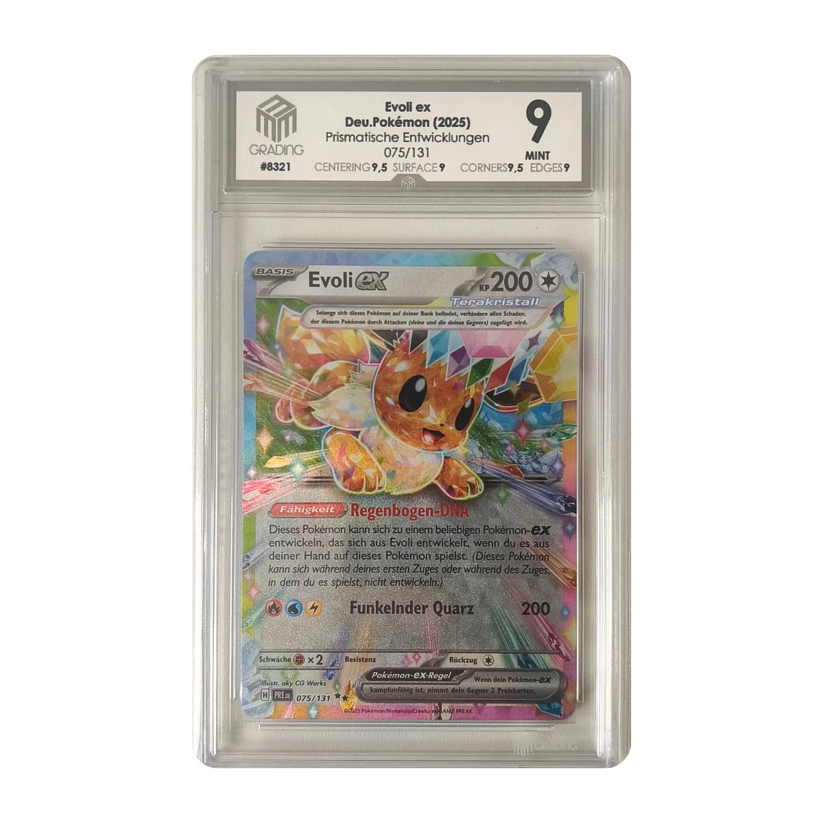 Pokémon - Évoli ex #075/131 (Prismatische Entwicklungen) – M3G 9 Mint
