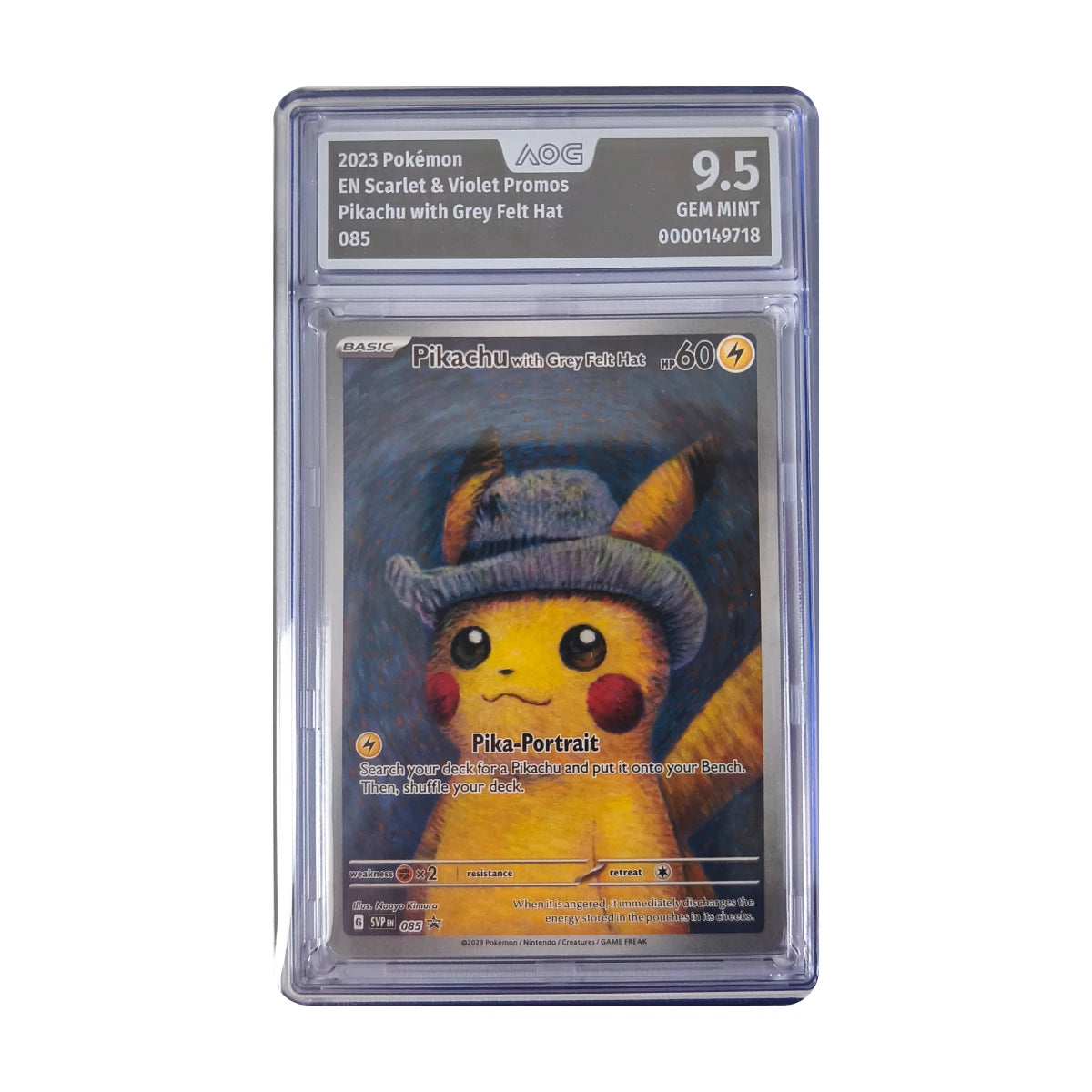 Pokémon - Pikachu with Grey Felt Hat #085 (Promos SV) – AOG 9.5 Gem mint