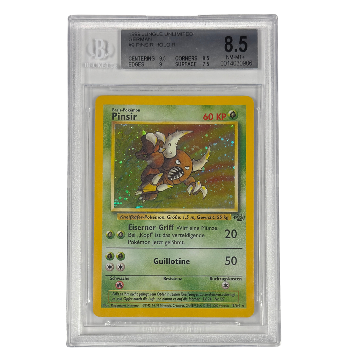Pokémon - Scarabrute Holo #9/64 (Jungle Unlimited) – BGS 8.5 Near mint-Mint+