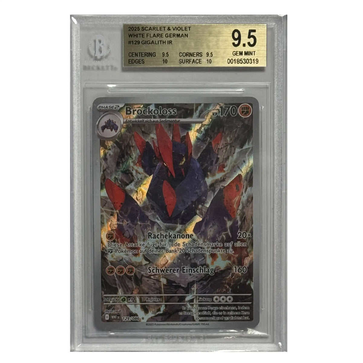 Pokémon – Brockoloss IR #129 (White Flare) – BGS 9.5 GEM MINT