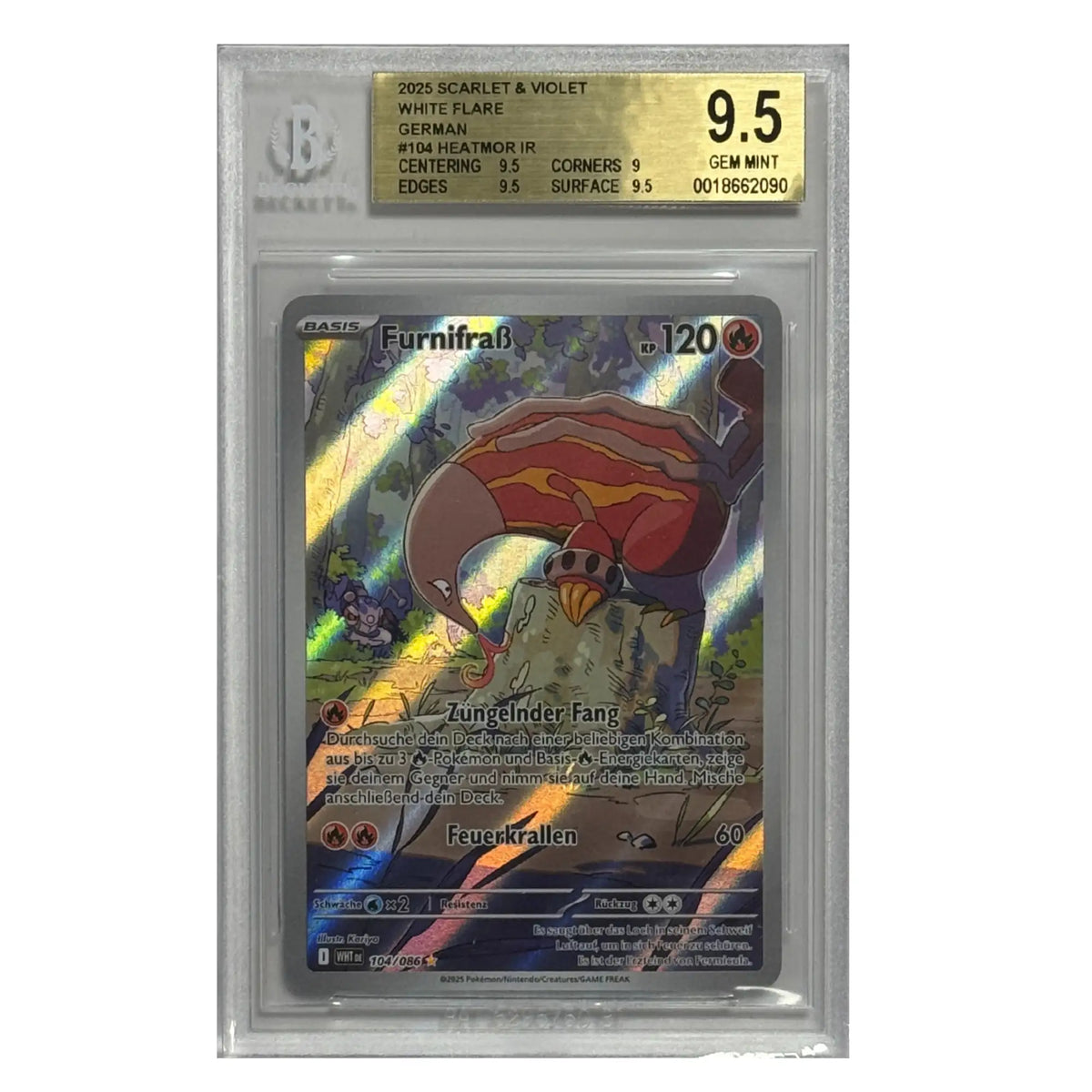 Pokémon – Furnifraß IR #104 (White Flare) – BGS 9.5 Gem Mint