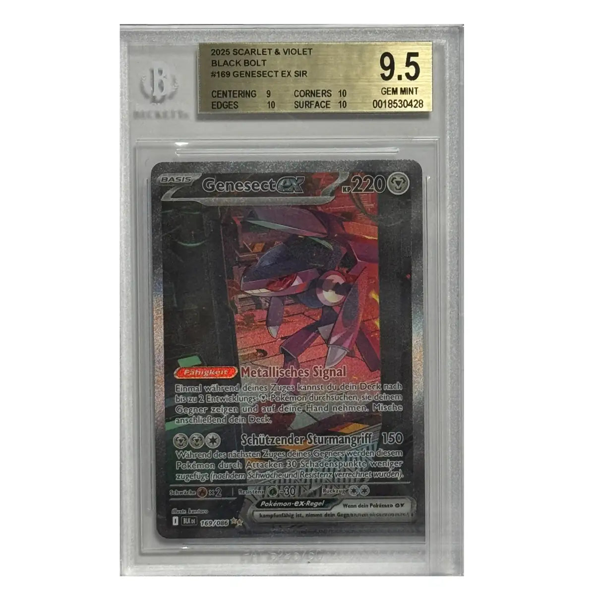Pokémon – Genesect ex SIR #169 (Black Bolt) – BGS 9.5 Gem Mint