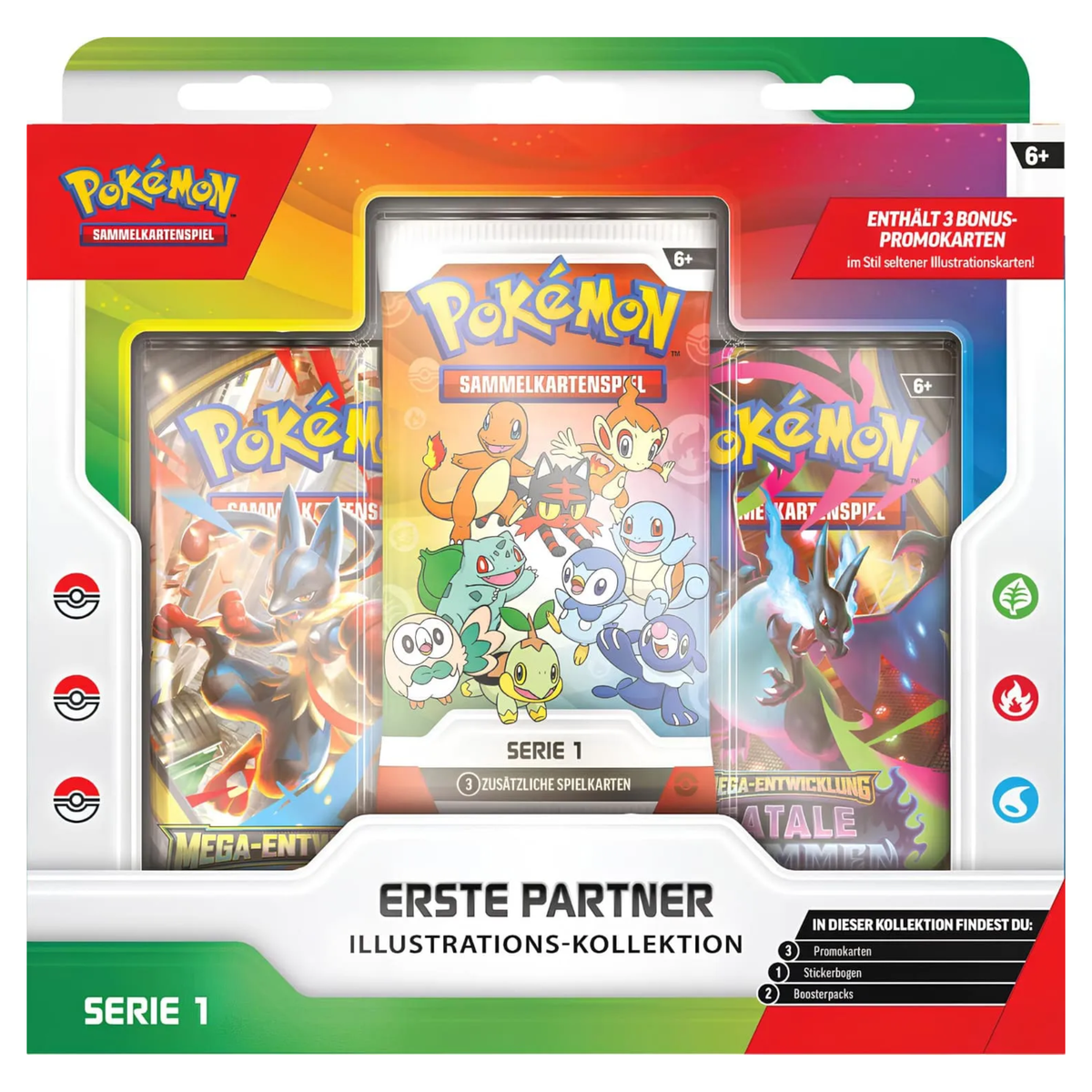 Pokémon - Coffret collection Illustration Premier partenaire Série 1 - Allemand