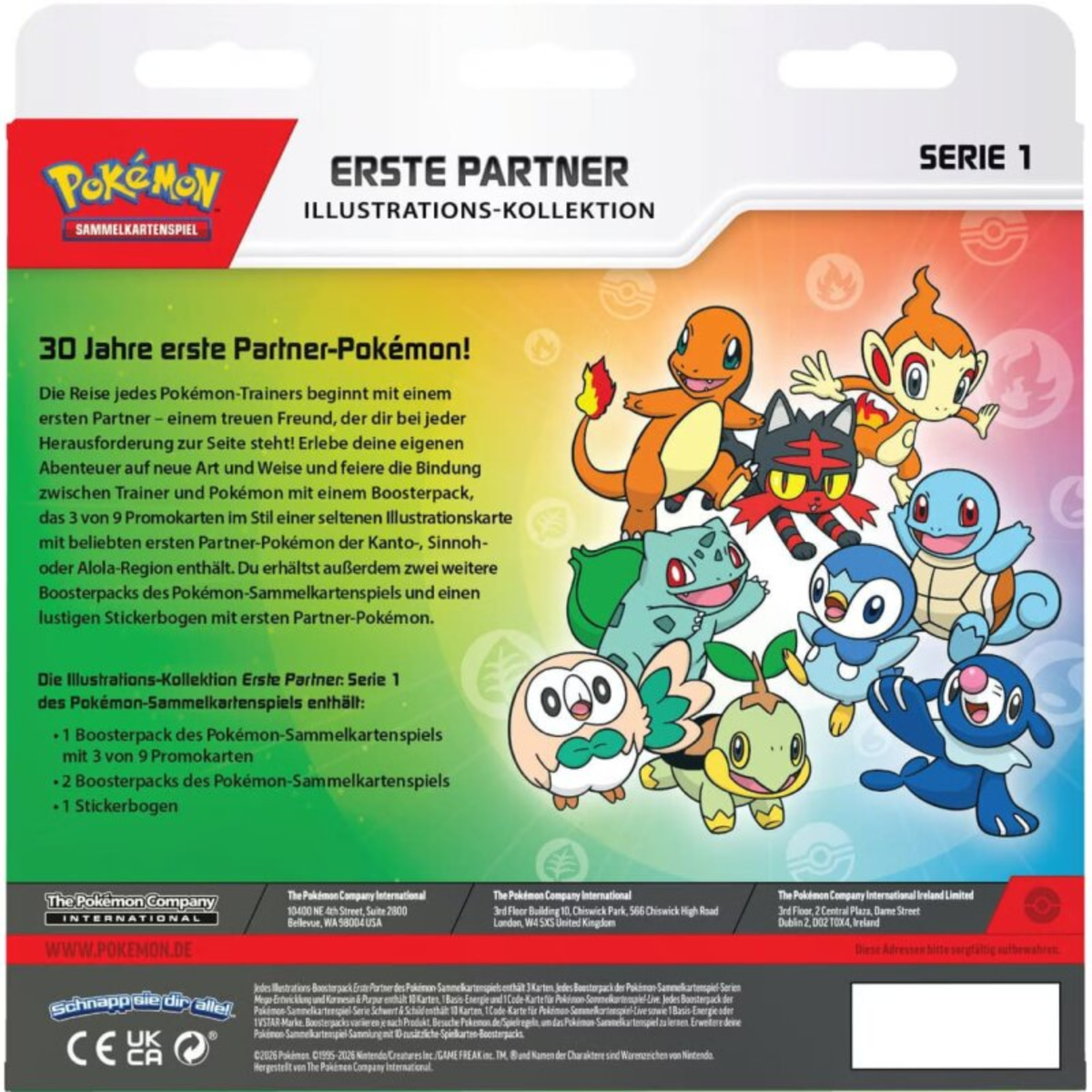 Pokémon - Coffret collection Illustration Premier partenaire Série 1 - Allemand