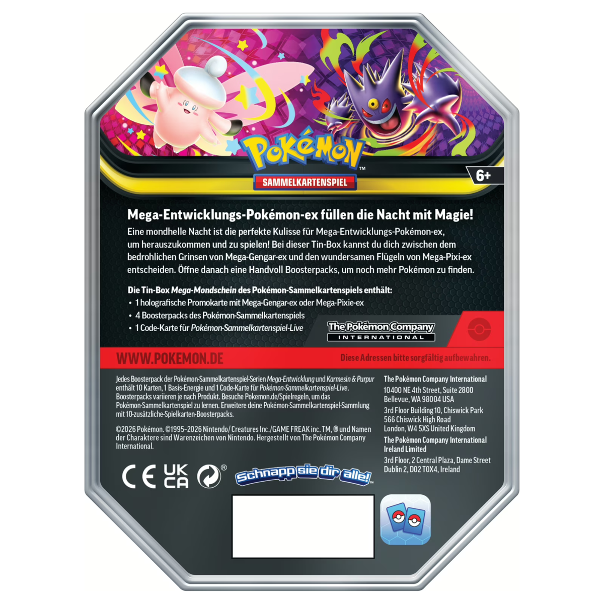 Pokémon - Mega-Entwicklung Boîte métal #128 Mega-Gengar - Allemand