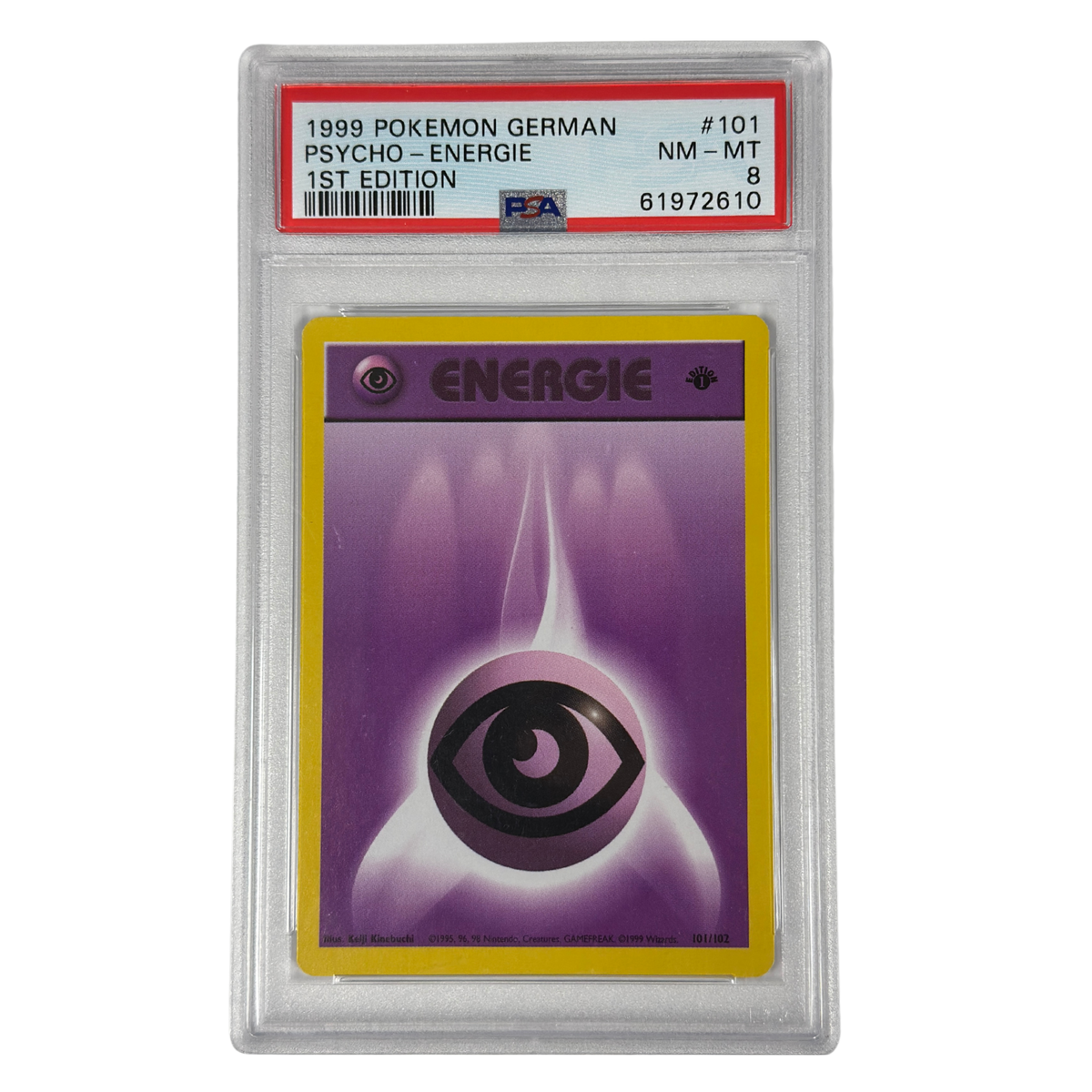 Pokémon - Énergie Psy 1st Edition #101/102 Base Set (1999) Allemand – PSA 8 NM-MT