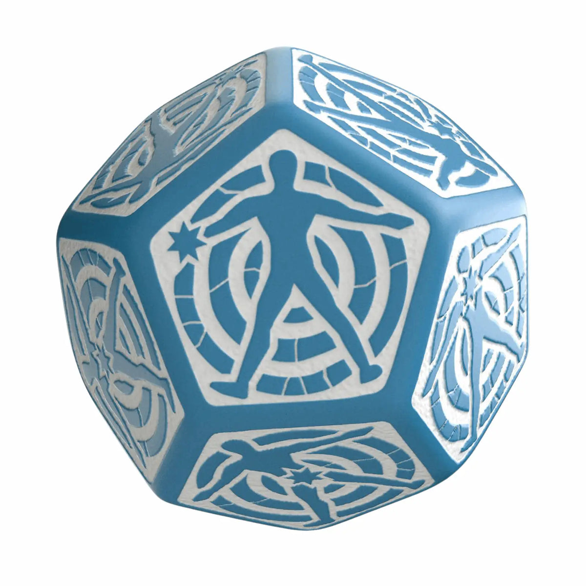 Q Workshop - D12 Hit Location Blue & white dice