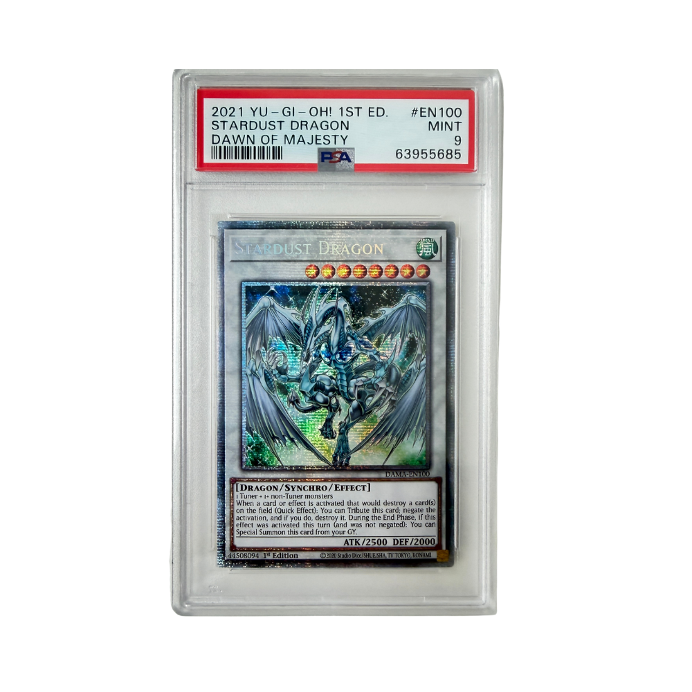 Yu-Gi-Oh! - Dragon Poussière d'Étoile #DAMA-EN100 (Dawn of Majesty) – PSA 9 Mint