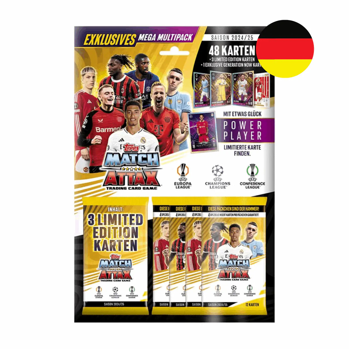 Topps Champions League Match Attax 2024/25 - Exklusives Mega Multipack - DE
