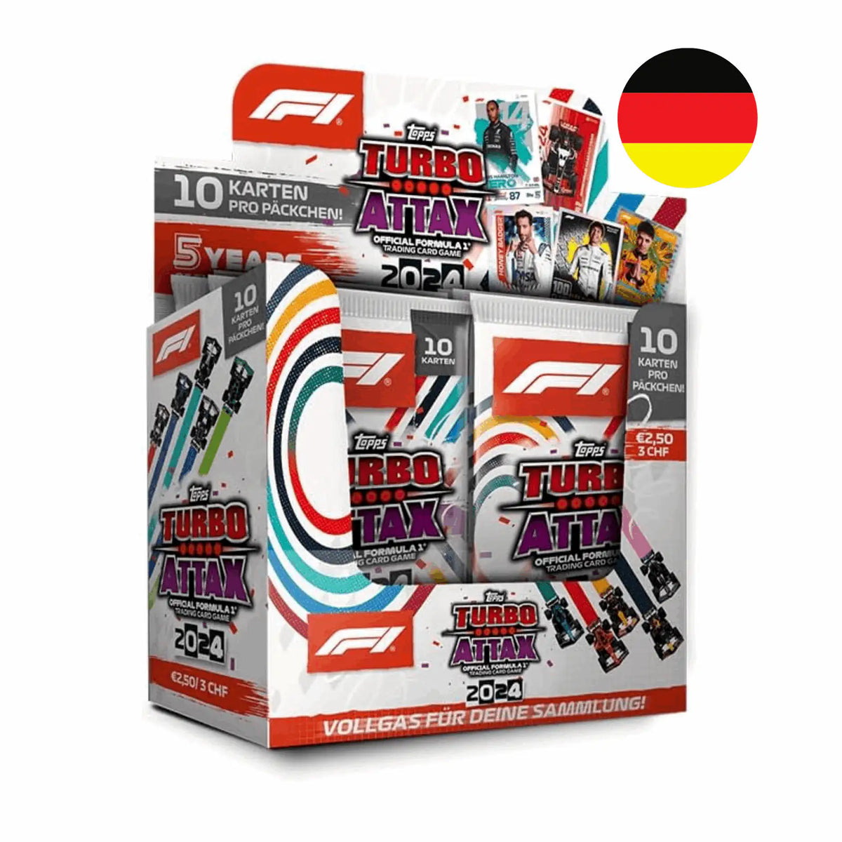 Topps Turbo Attax Formula 1 2024 - Full Box - Display - DE