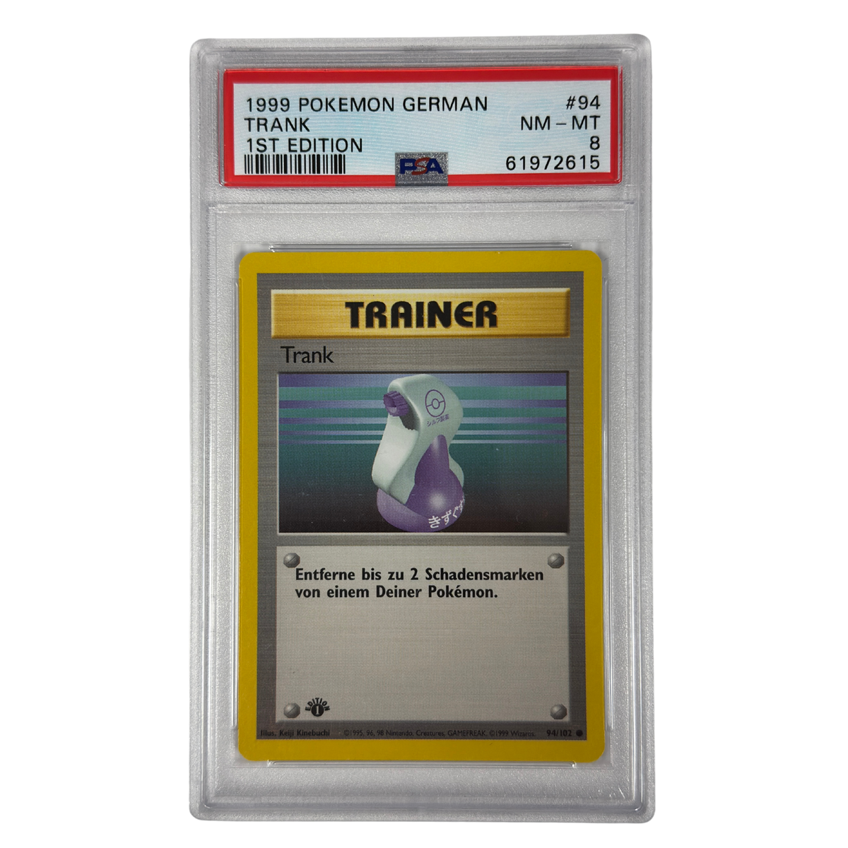 Pokémon - Potion 1st Edition #94/102 Base Set (1999) Allemand – PSA 8 NM-MT