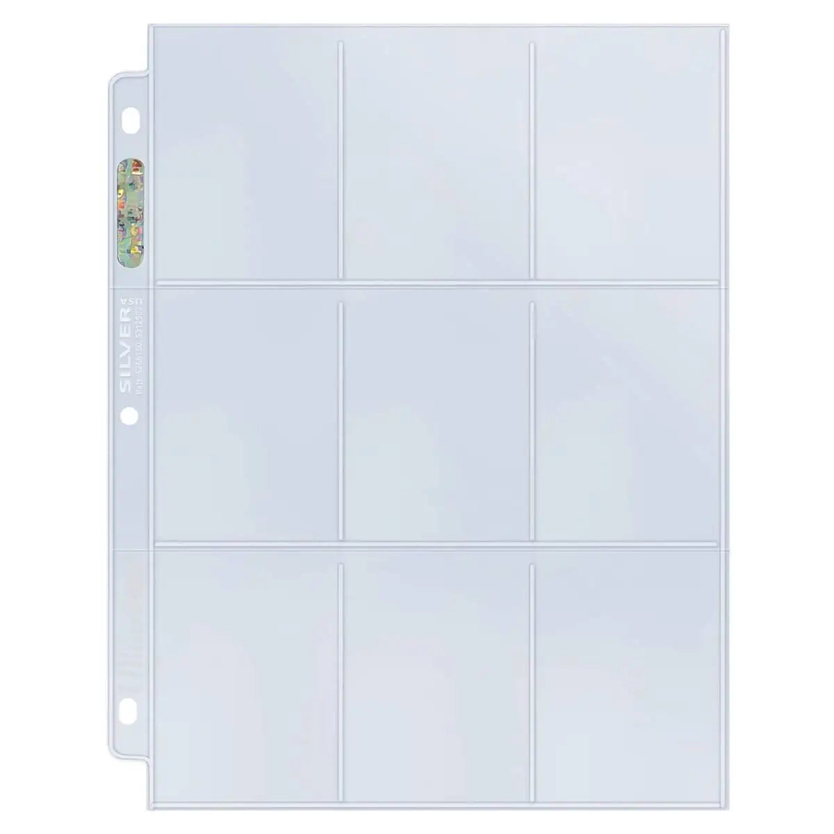 Ultra Pro - Silver 9-Pocket Pages (11 Hole) Display (100 Pages)