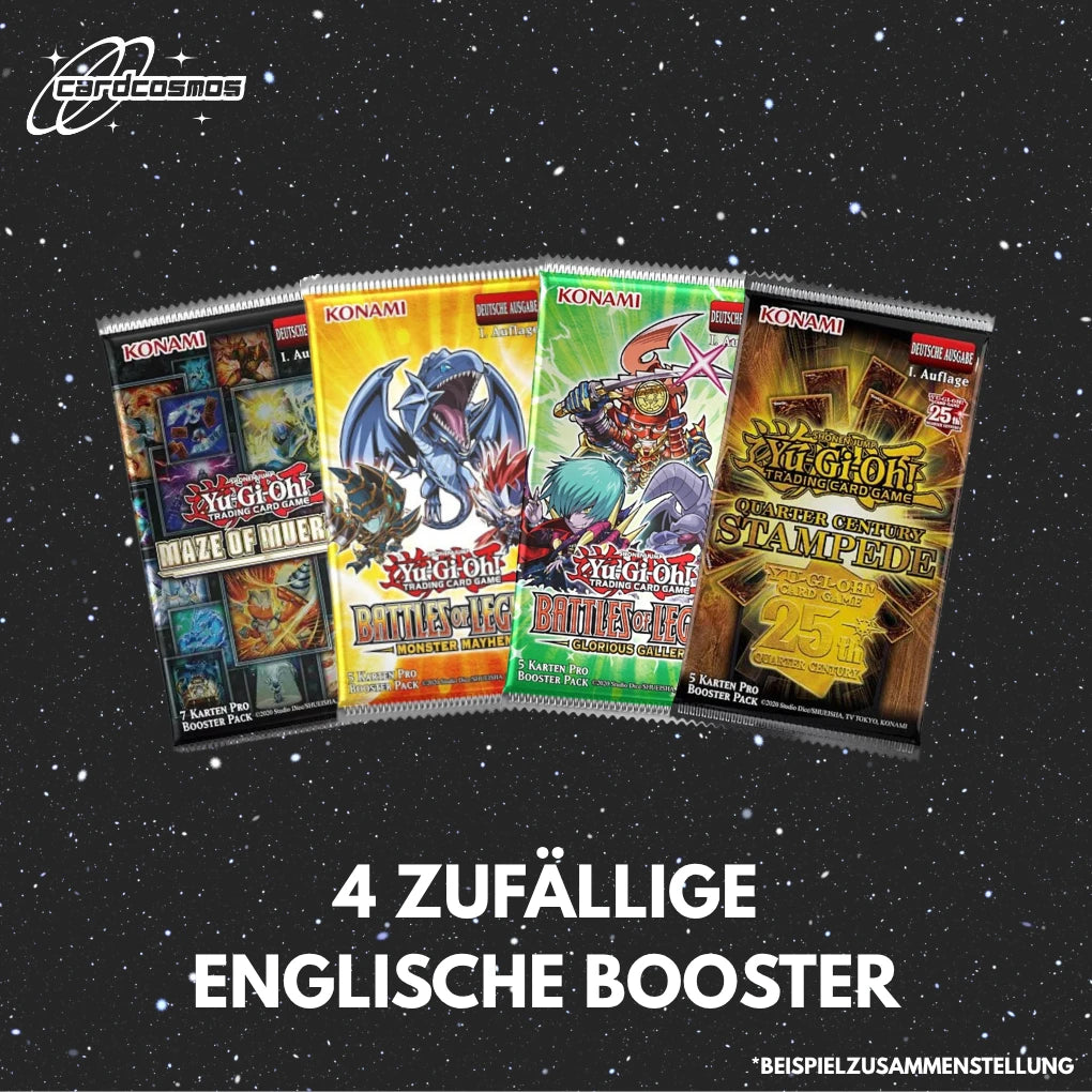Yu-Gi-Oh! Mystery Booster Set Allemand – 4 boosters aléatoires différents