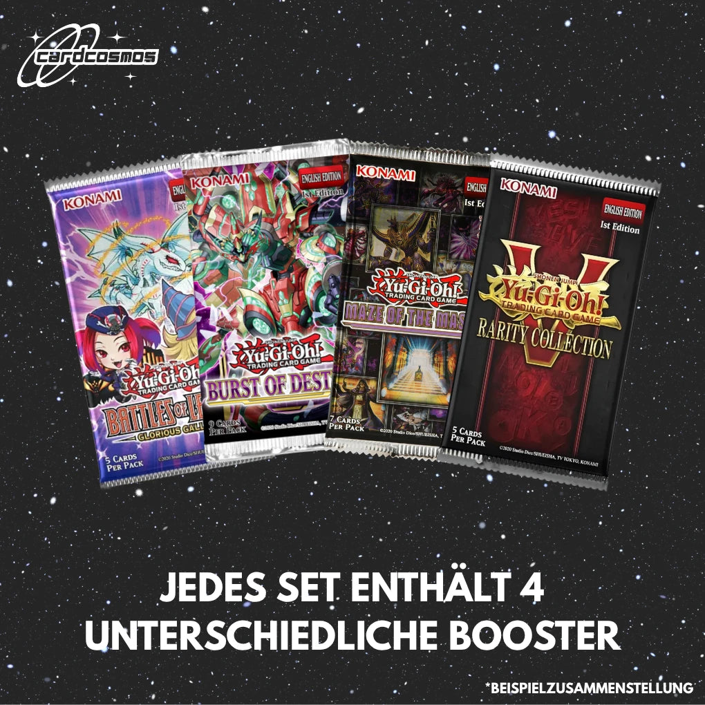 Yu-Gi-Oh! Mystery Booster Set Anglais – 4 boosters aléatoires différents