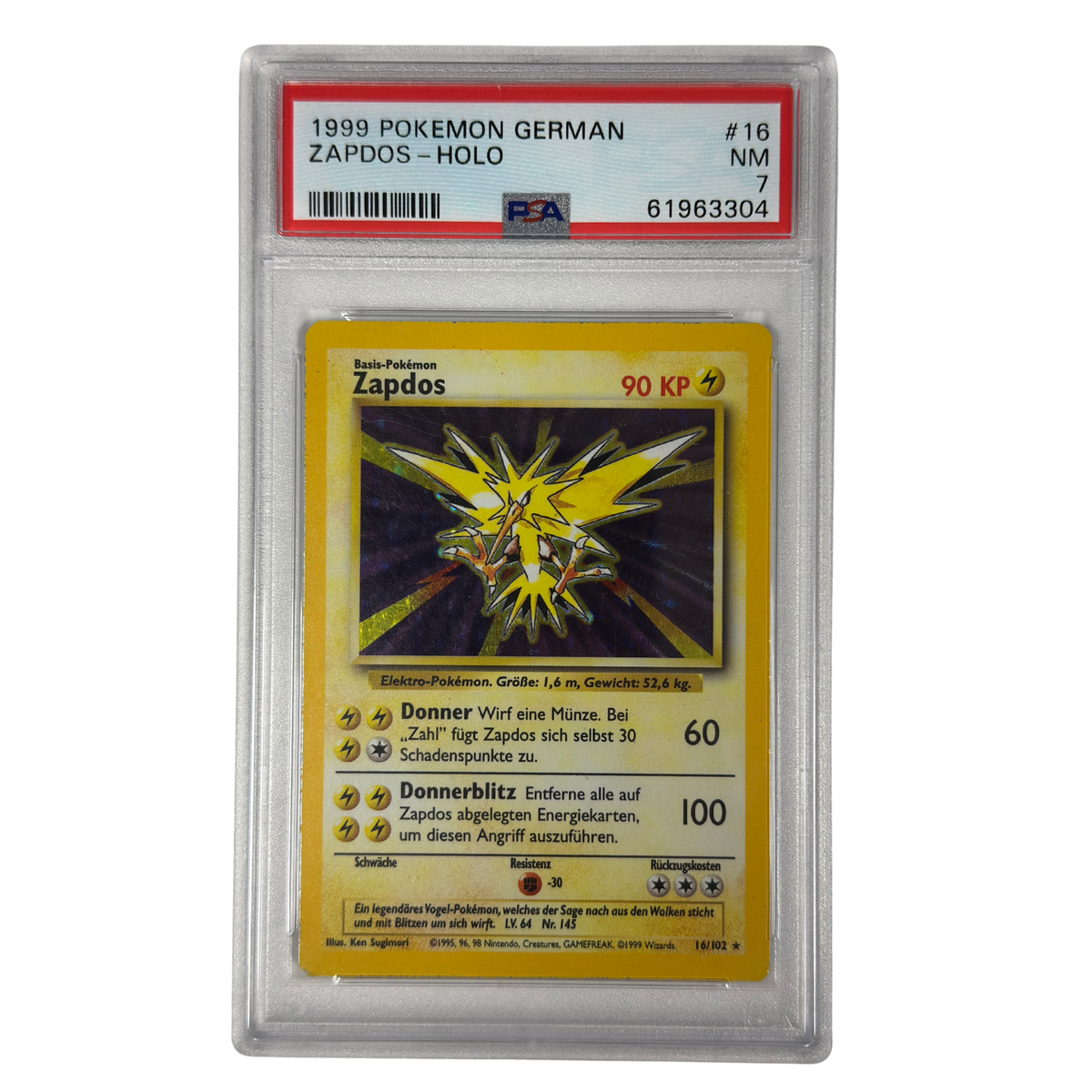 Pokémon - Artikodin Holo #16/102 (Base Set) – PSA 7 Near mint