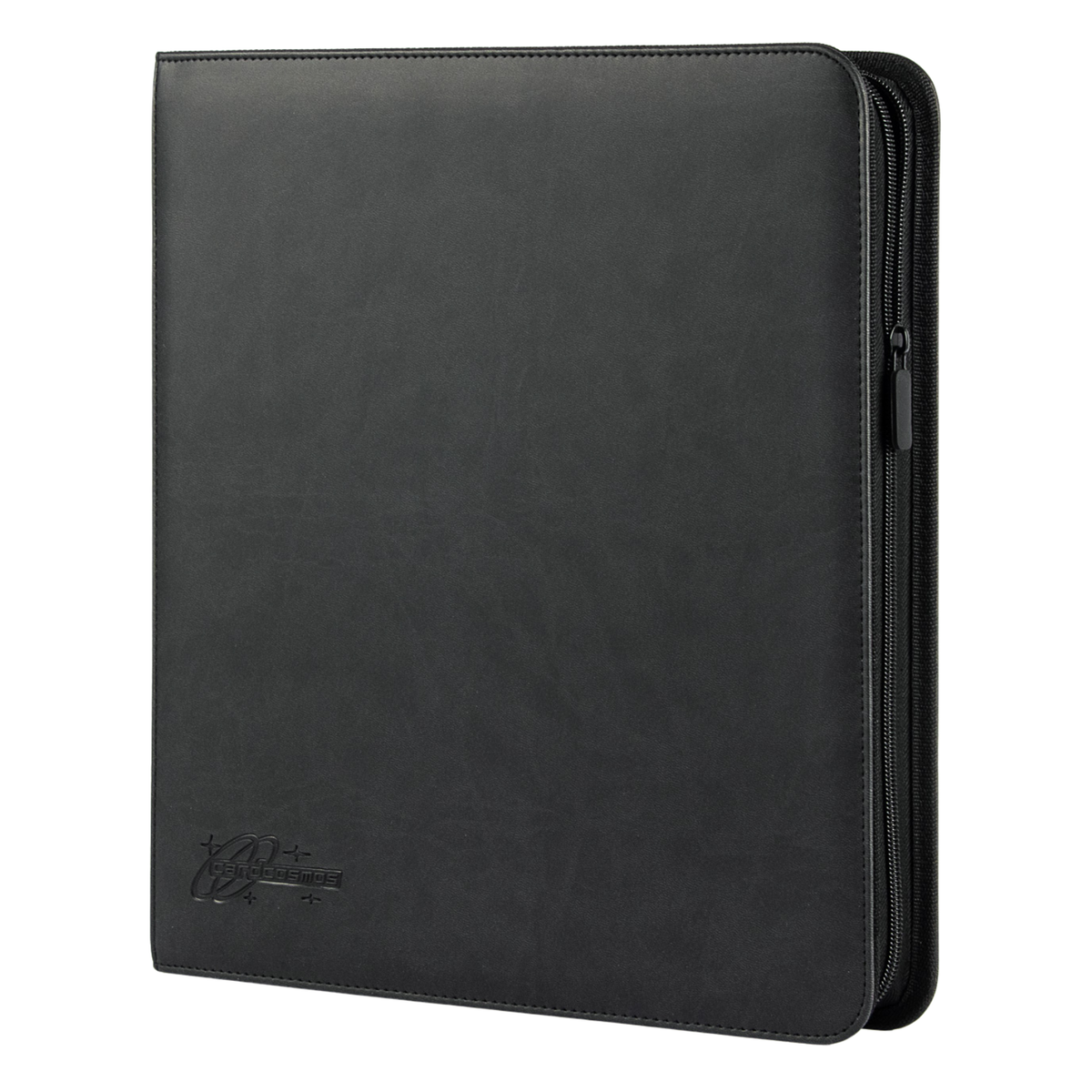 cardcosmos - 12 Pocket Zip Premium leather binder - Black