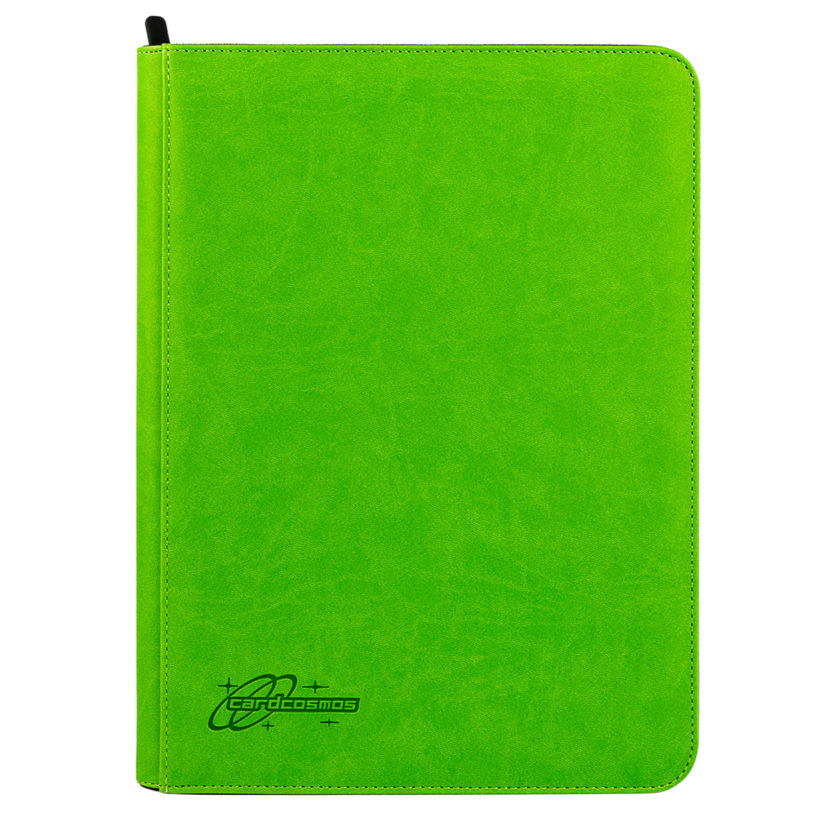 cardcosmos - Classeur zippé premium en cuir 9 pochettes - Citron vert