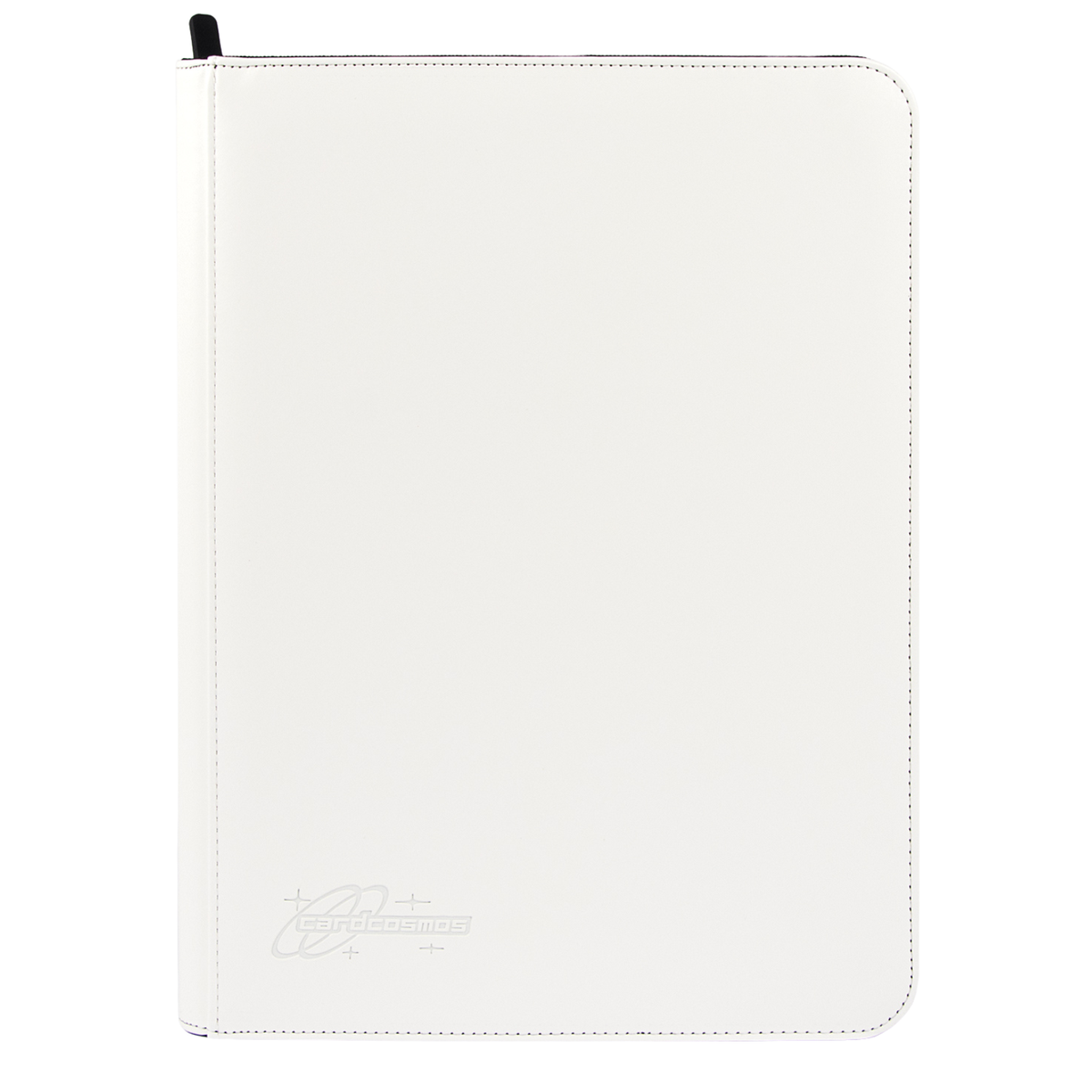 cardcosmos - 9 Pocket Zip Premium leather binder - White