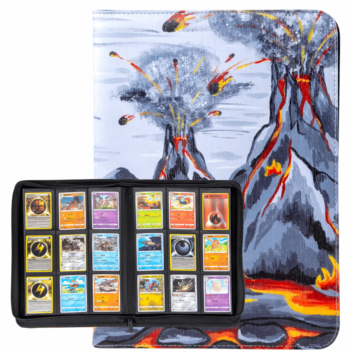 cardcosmos - Artwork 9 Pocket Zip Binder - Fiery Mountains