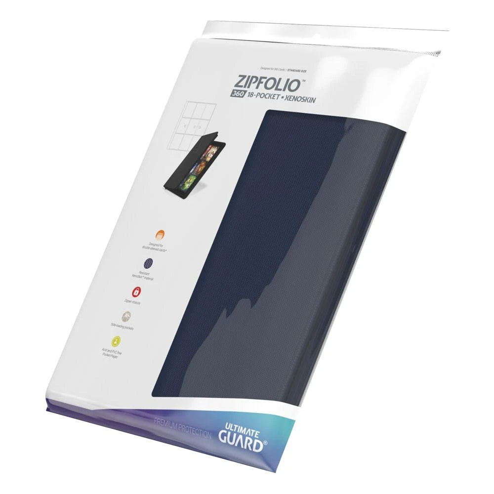 Ultimate Guard Zipfolio 360 18-Pocket Xenoskin Bleu