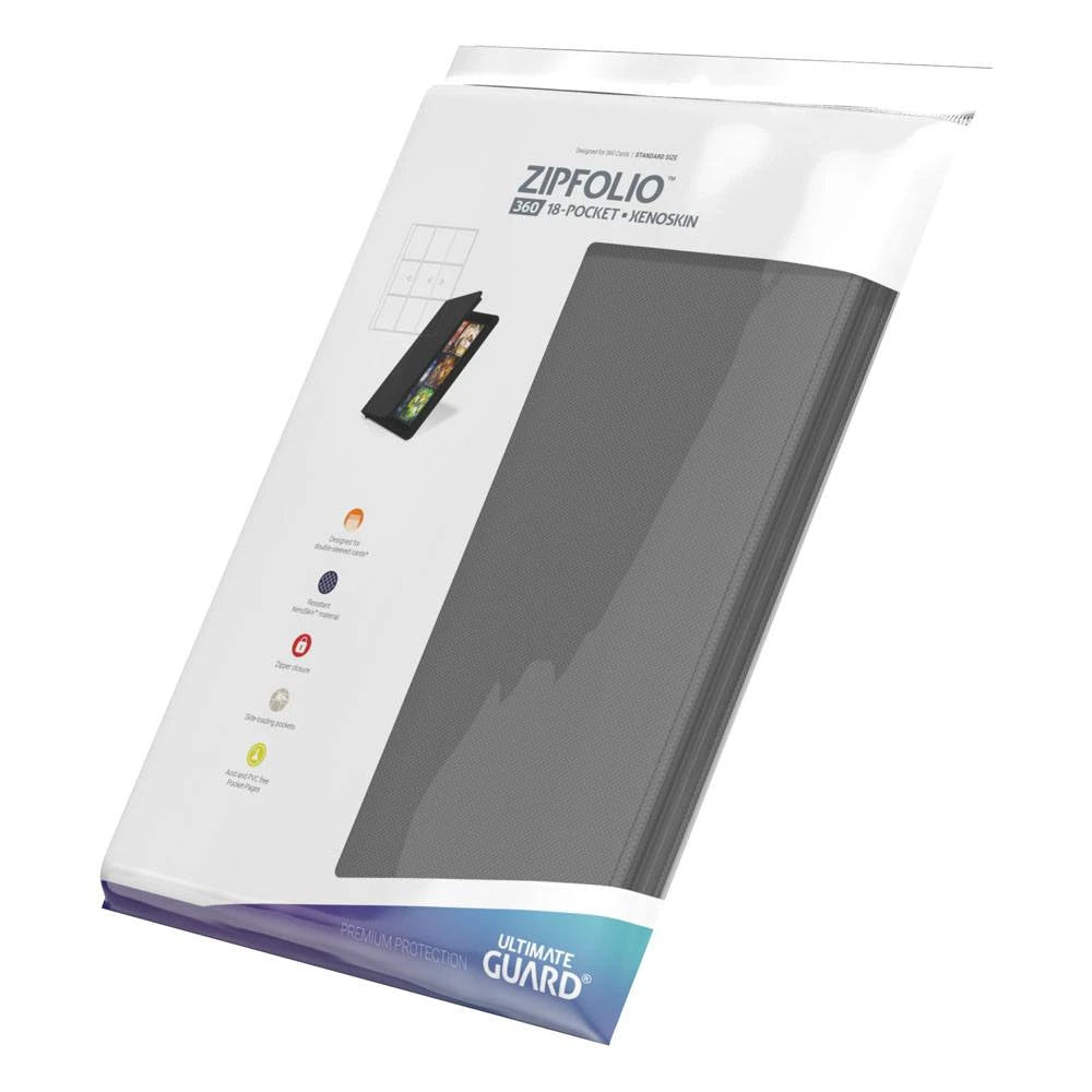 Ultimate Guard Zipfolio 360 18-Pocket Xenoskin Gris