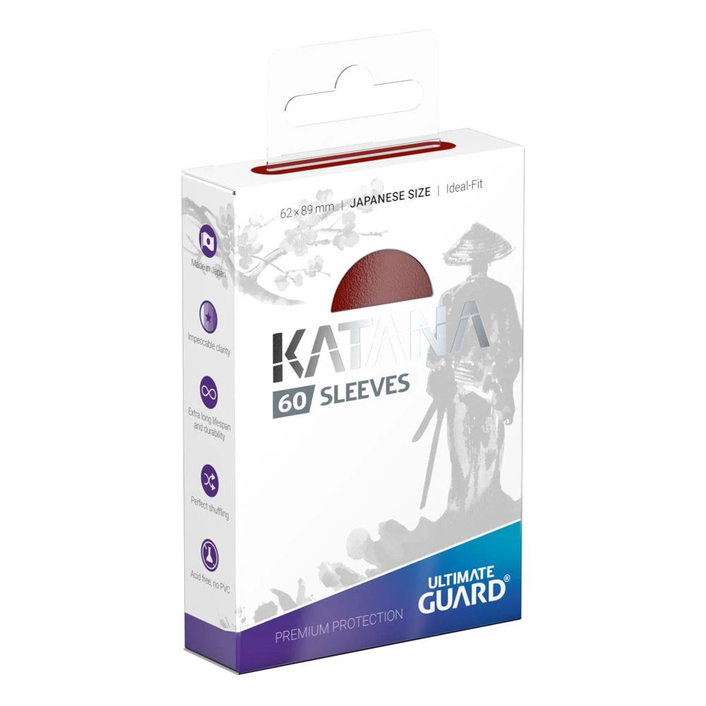 Ultimate Guard Katana Sleeves Japanese Size Red – 60 pieces